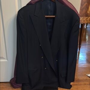 Men's Black Double-Breasted Blazer